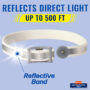 Reflects direct light up to 500 ft