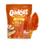 Hartz Oinkies Meaty Wings, with 100% real chicken. Wing-shaped chew made without beef rawhide. Hartz SKU 3270013306